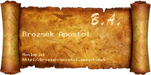 Brozsek Apostol névjegykártya